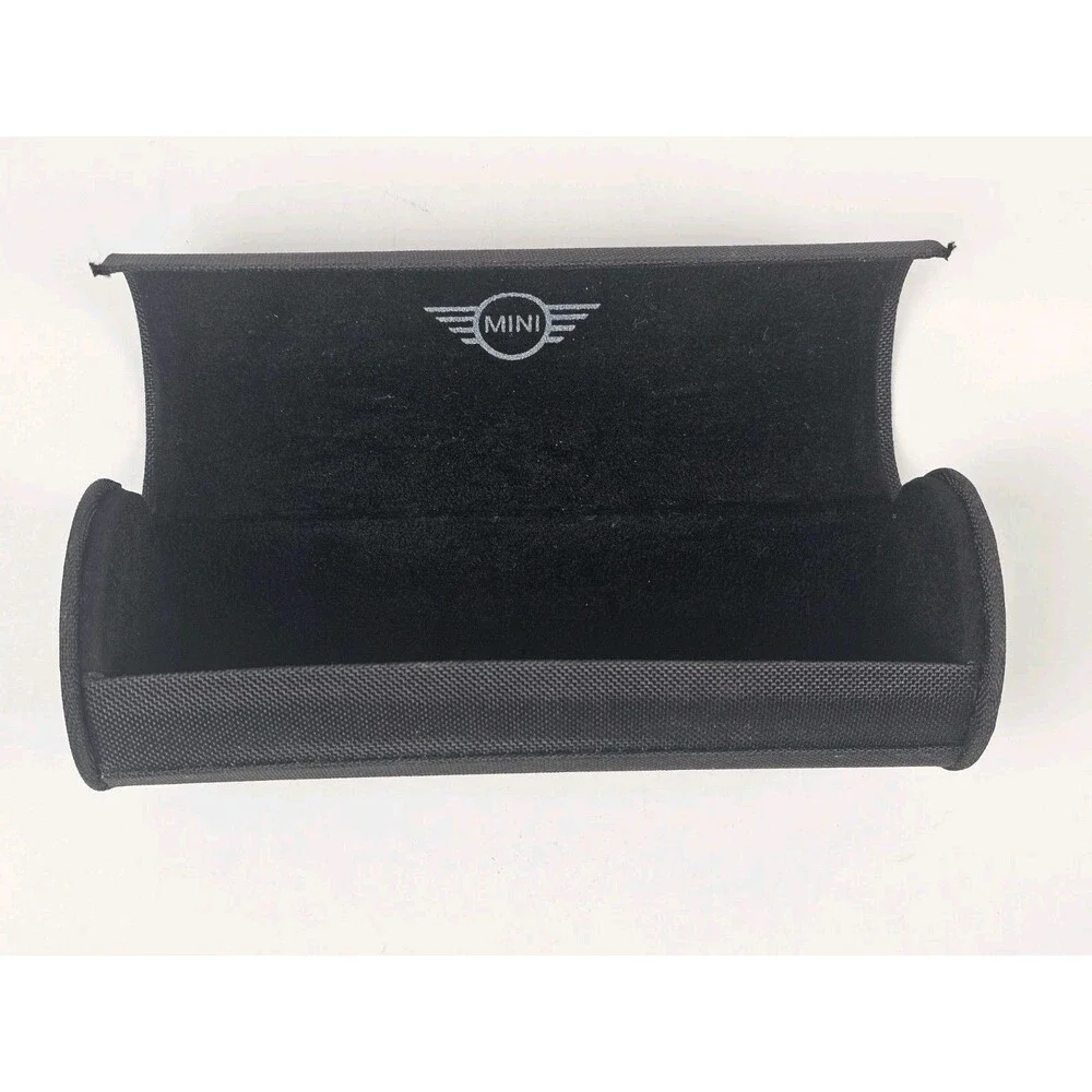 MINI Black Hard Eyeglass Case for Glasses Fabric 7 in Protective Storage
